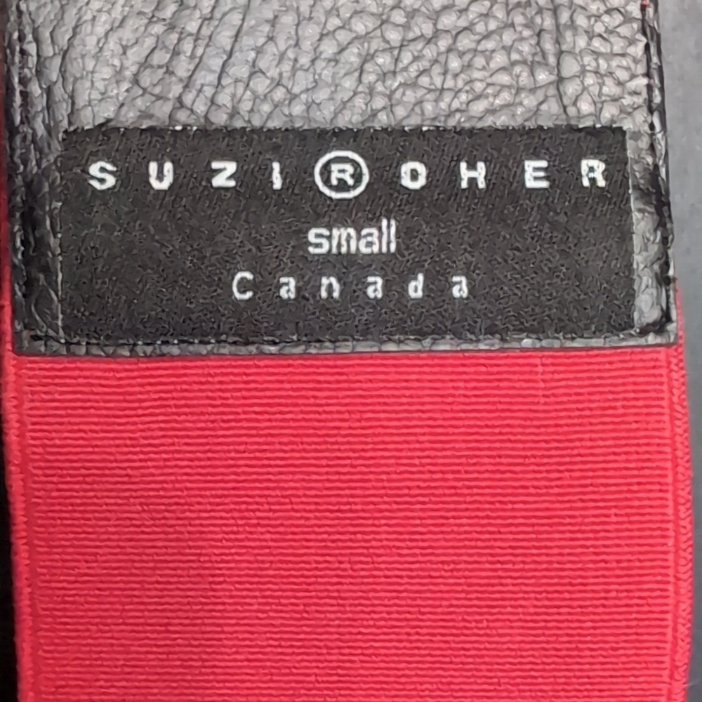 Suzi Roher Women's Red Stretch Belt With Metal Buckle,Size S. - Picture 6 of 7
